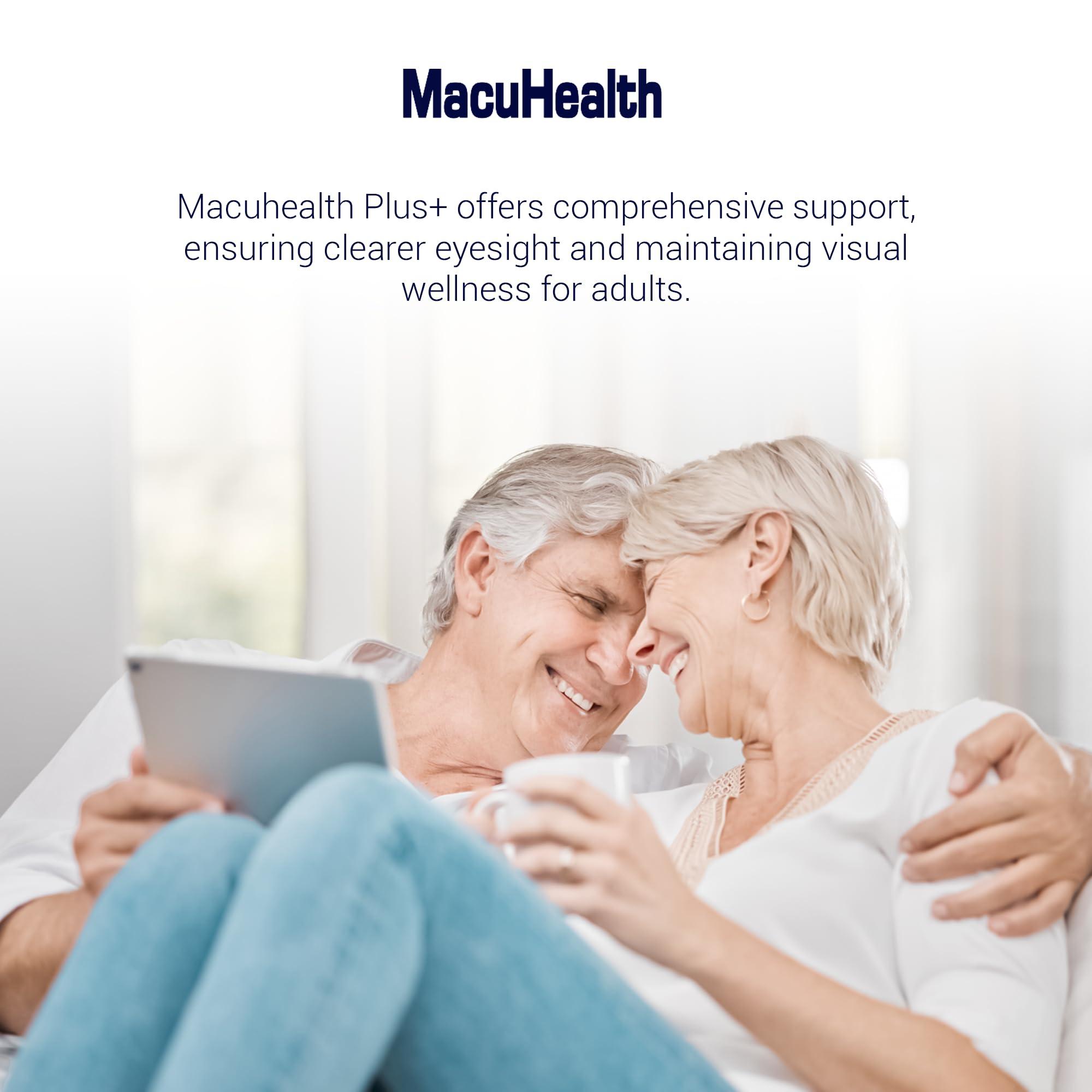 Macuhealth Macuhealth Plus+ Eye Vitamins Supplement for Adults - 90 Day Supply with Lutein, Zeaxanthin, and Meso-Zeaxanthin - Unflavored, Vitamin for Eyes