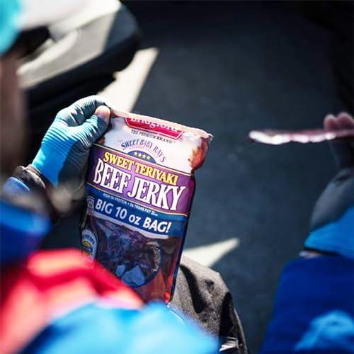 Bridgford Bridgford Sweet Baby Rays Beef Jerky Sweet Teriyaki 10 oz Pack of 3 - High Protein Beef Jerky for Low Carb and High Protein Diets - Beef Jerky Teriyaki for On the Go Snacking and Busy Lifestyles
