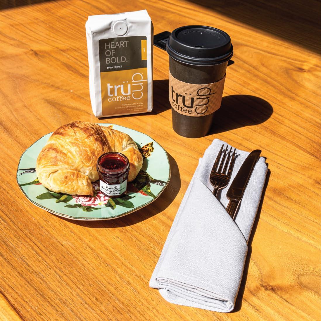 TRUCUP trcup Low-Acid Bold Roast Coffee (Whole Bean, 12 oz)