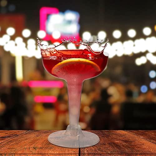 Toddmomy Toddmomy 20pcs Plastic Wine Glass Clear Cocktail Cup Margarita Glasses Cinco De Mayo Party Decorations Parfait Cup Drinking Cup Wine Tasting Cup Wine Cup Delicate Ice Cream Cup