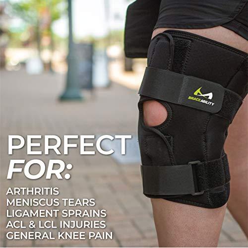 BraceAbility BraceAbility XXXXXL Plus Size Knee Brace - Bariatric Hinged Wraparound Support for Large Legs and Big Thighs, Meniscus Tears, Arthritis Joint Pain, Tendonitis, Ligament Injuries and Sprains (5XL)