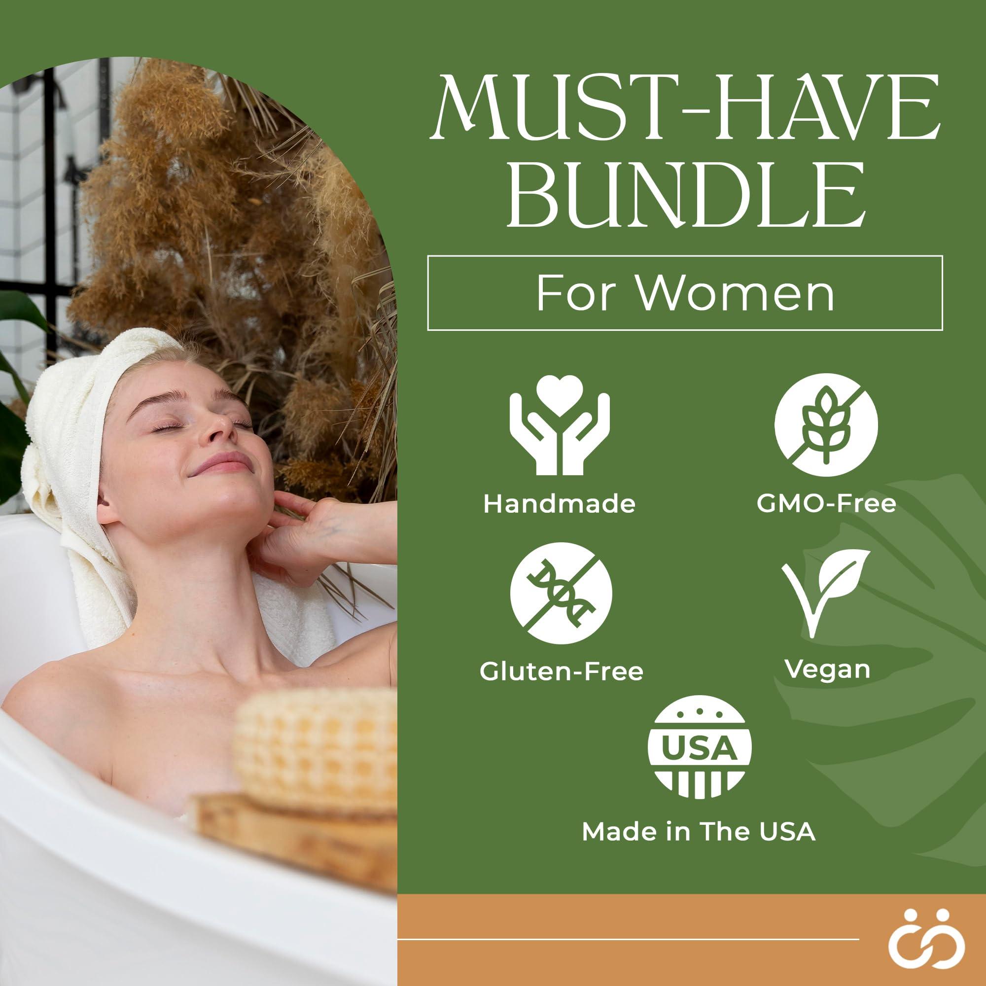 Quality Seamoss and Yoni Oil Yoni Wash Shower Gel (7 oz) and Yoni Oil (1.1 oz) Bundle, Includes Body Wash for Cleansing and Feminine Care Oil for pH Balance and Odor Control, Natural Feminine Hygiene Products, Body Care Bundle