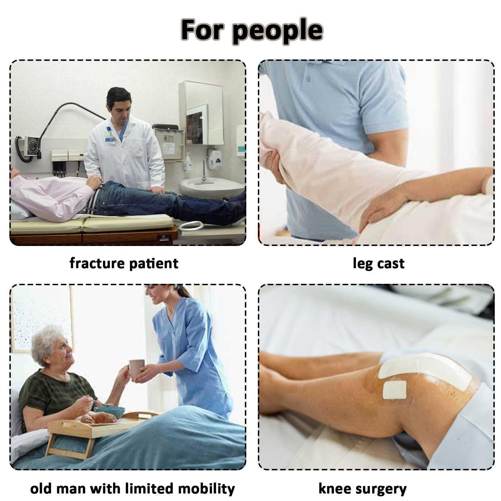 PFHKTO US Tearaway Nursing Underwear for Men Post Surgery Stick & Hook Boxer Disability Elderly Easy to Wear Off(Blue,L/Large)