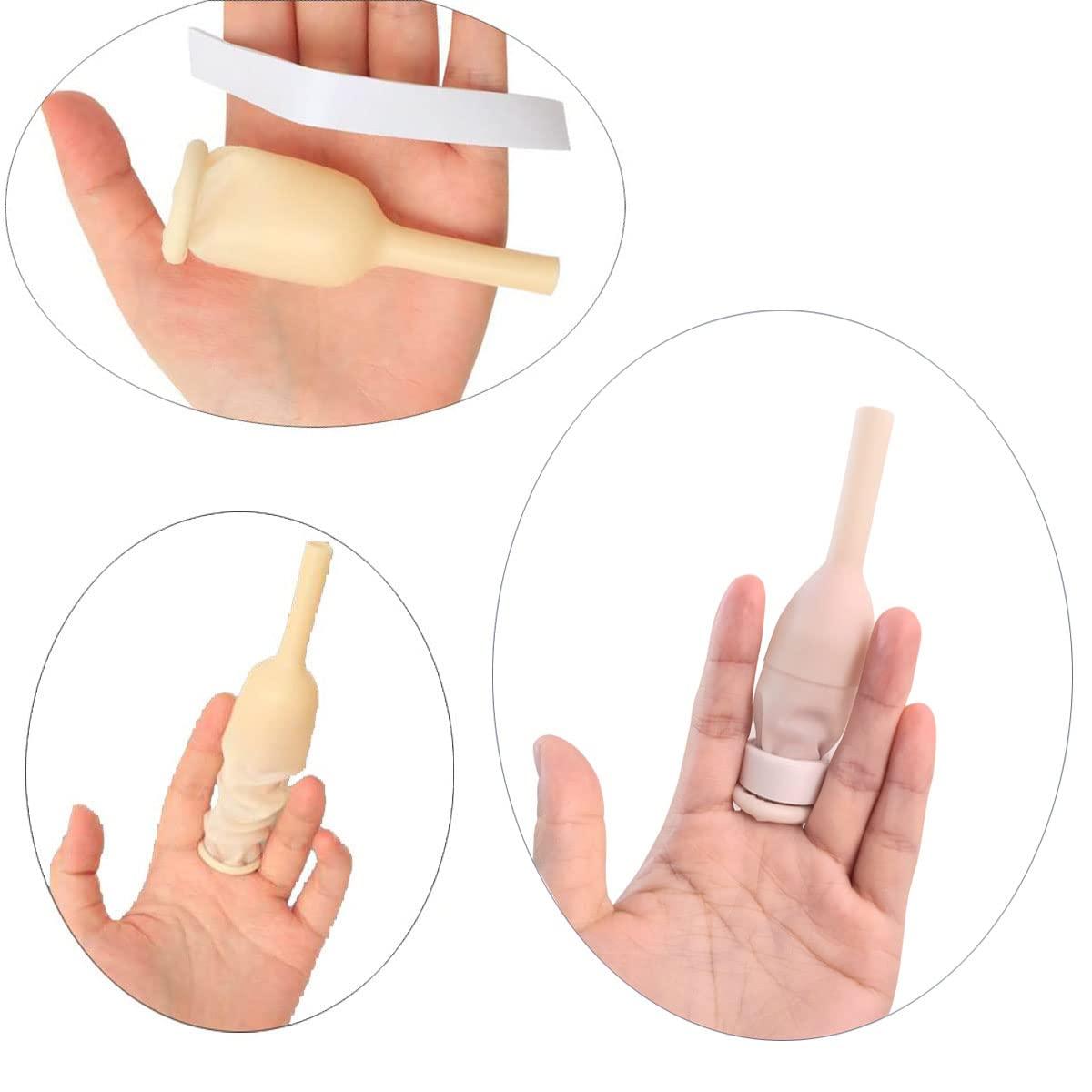 YEYSXSY 50 Pack Urinal Bag Male External Catheter Self Adhering Male External Condom Catheter Soft Latex (30mm/1.18inch)