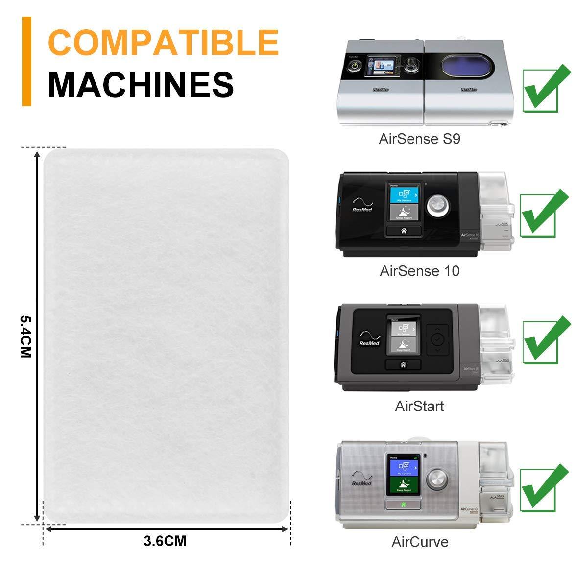 FYYZY 60 Pack CPAP Filters ResMed Airsense 10 Filters ResMed Premium60 Pack Disposable Air Filter Universal Replacement Filter Fits All ResMed Air 10, Airsense 10, Aircurve 10, S9 Series, Airstart and More!