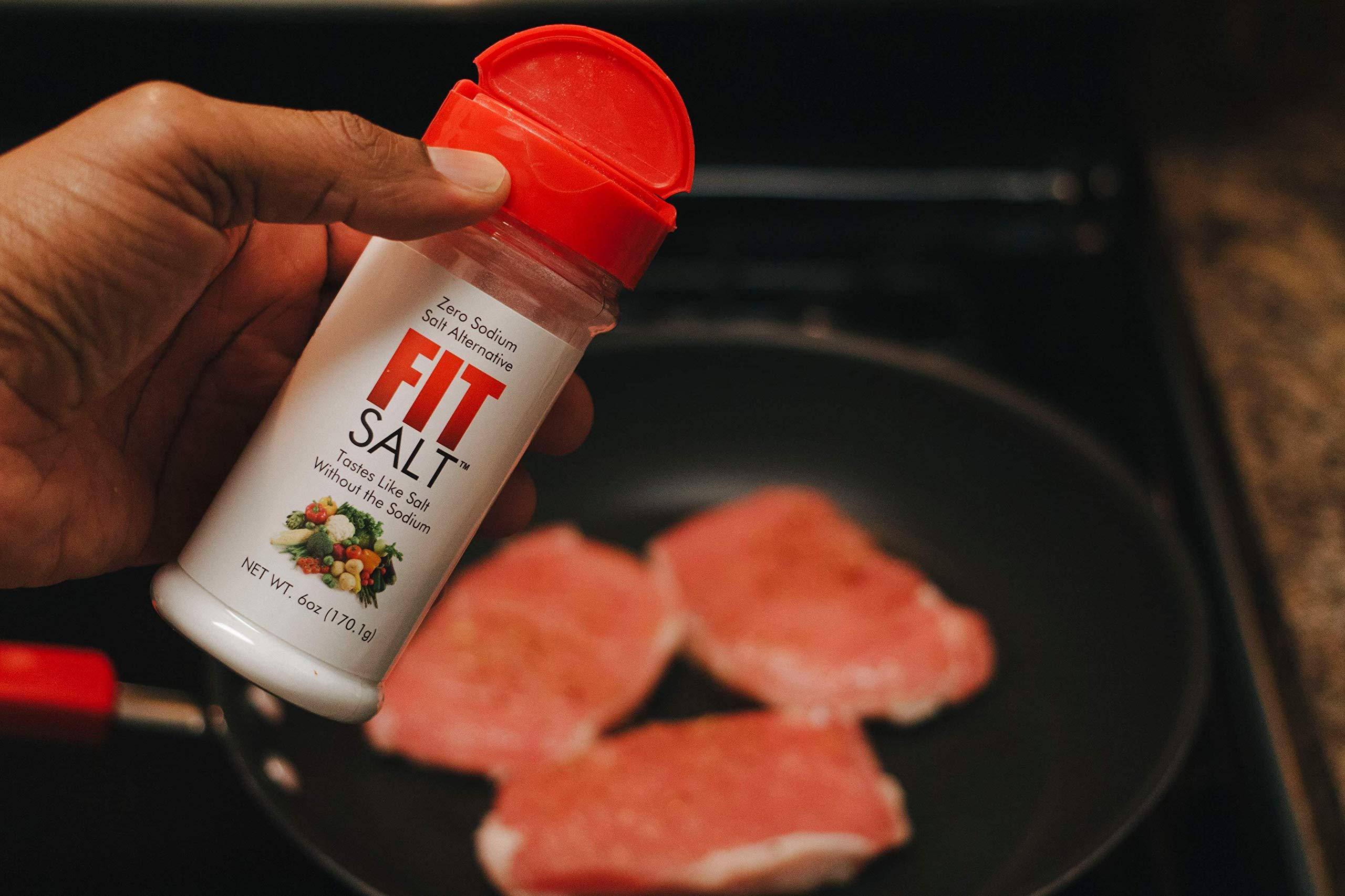 FIT SALT FIT SALT, Zero Sodium Salt Substitute. Taste Like Real Salt Without The Sodium. (No Nasty Aftertaste!) - (Servings Per Bottle approx:170). Buy 6 get 1 Free.