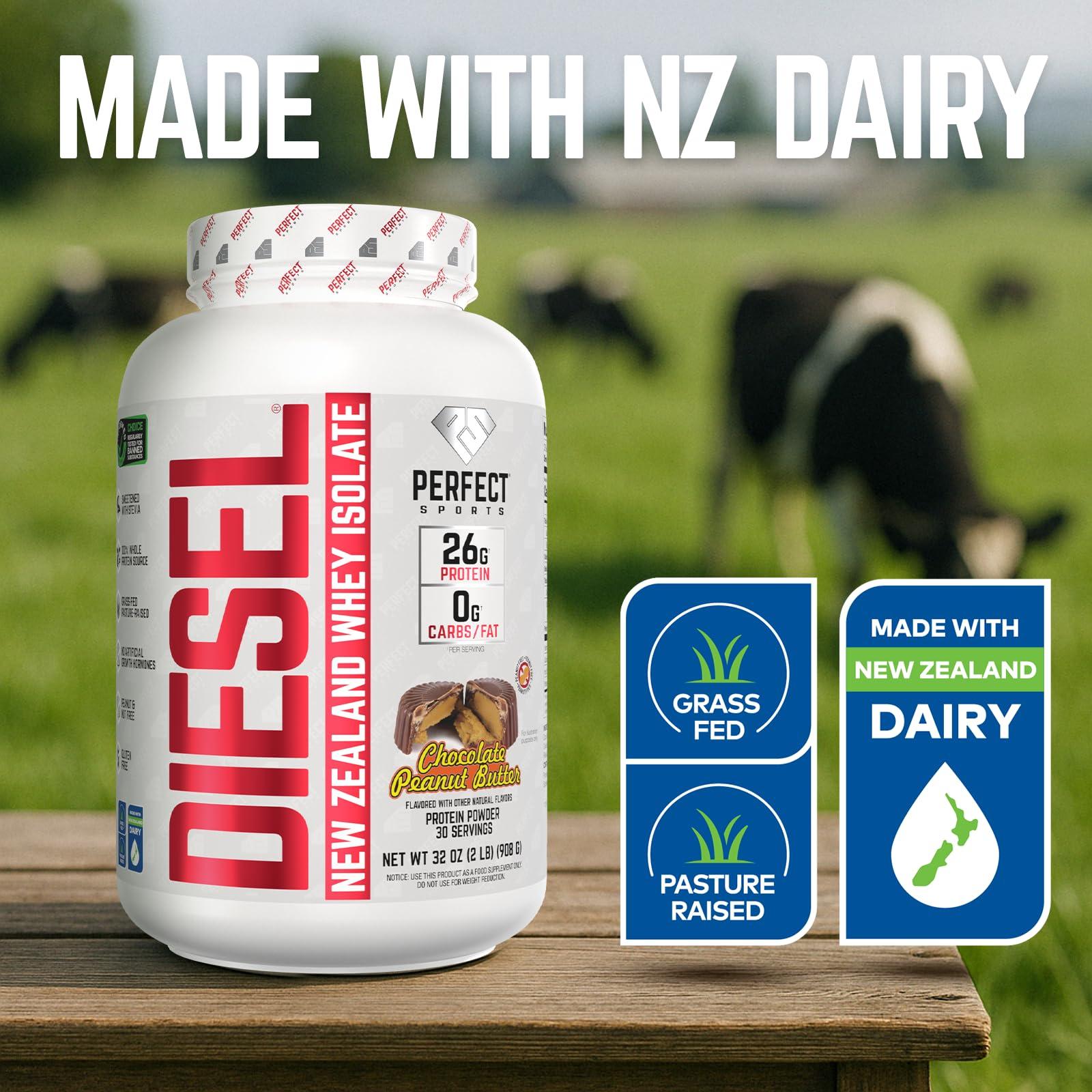 PERFECT SPORTS PERFECT SPORTS Diesel 100% New Zealand Whey Isolate - 2lbs Chocolate Peanut Butter