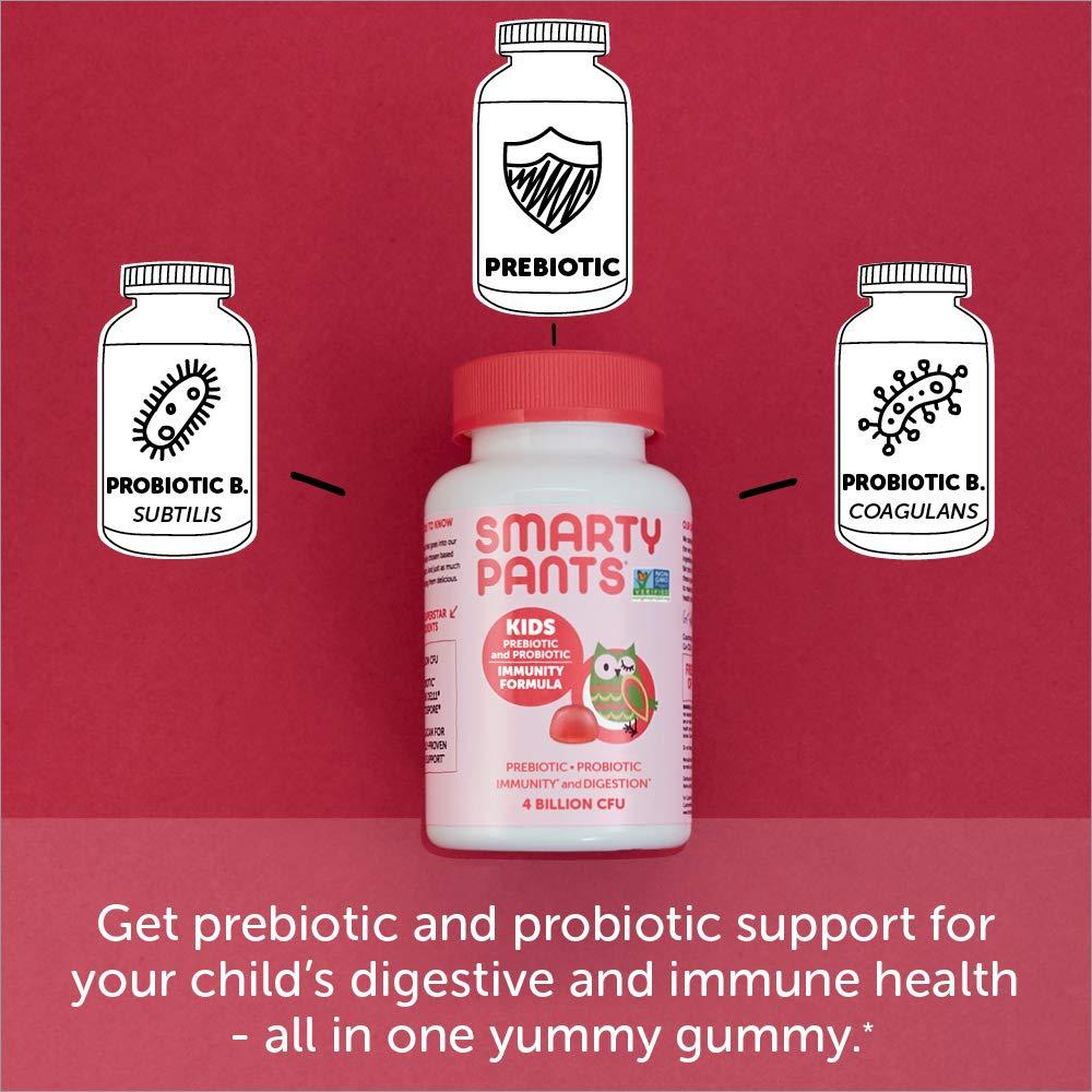 SmartyPants SmartyPants Teen Guy Multivitamin Gummies: Omega 3 Fish Oil (EPA/DHA) & Kids Probiotic Immunity Gummies: Prebiotics & Probiotics for Digestive Health and Immune Support Supplement