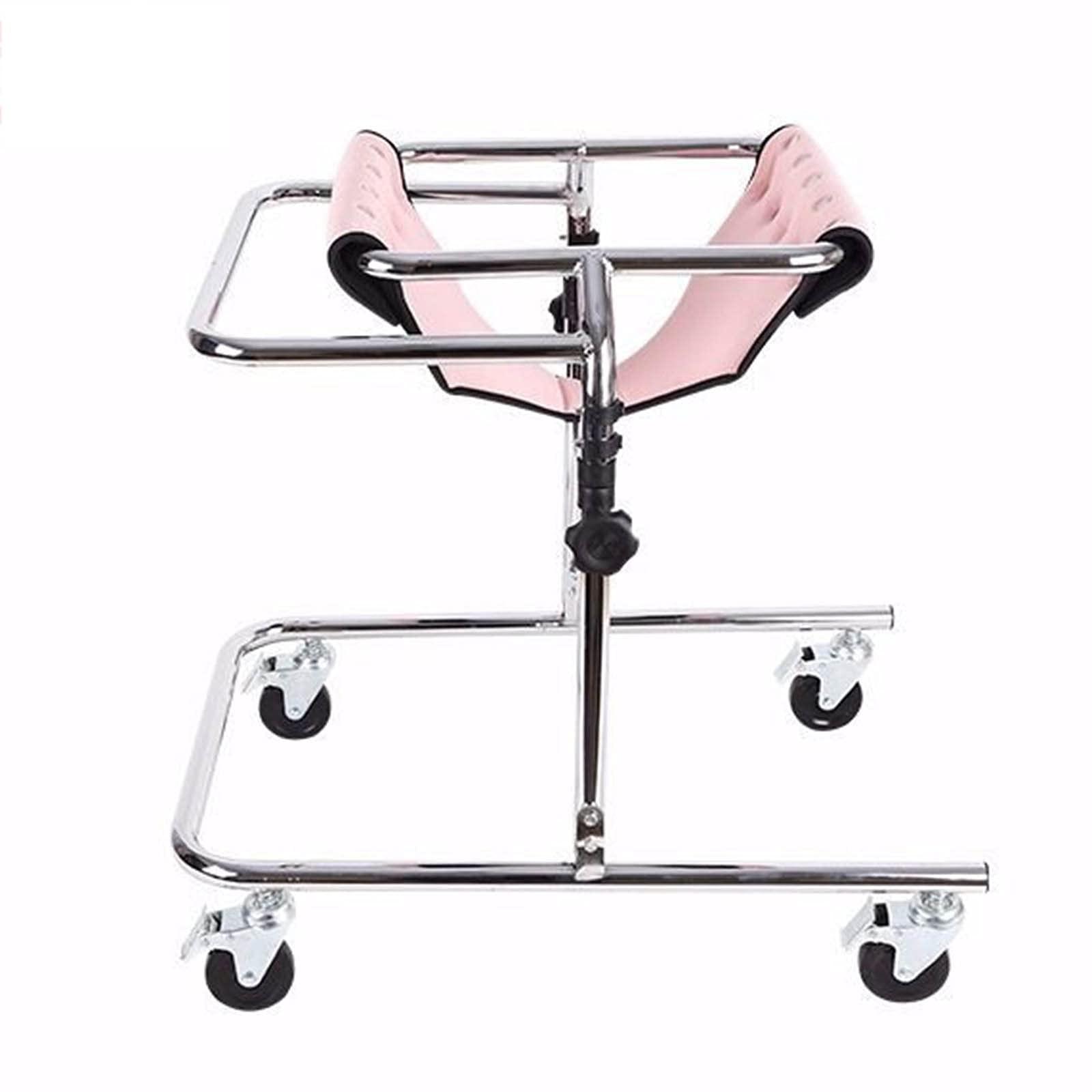 SUMBITOD SUMBITOD Walker for Children with Cerebral, Rehabilitation Training Stainless Steel Folding Children's Walker,Four Wheel Standing Training Walker (Color : B)