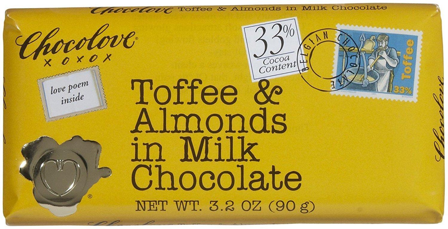 Chocolove Chocolove Choc Bar Mlk Choc Toffee Almnd