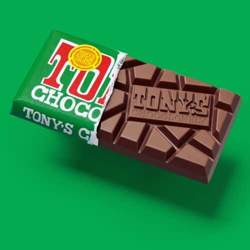 Tony's Chocolonely Tony's Chocolonely Milk Chocolate Hazelnut Bars - Whole Hazelnut Chocolate Bars, Milk Chocolate Bars, Made w/Belgium Chocolate, No Artificial Flavoring, Fairtrade & B Corp Certified - 6.35 oz, 4 Bars