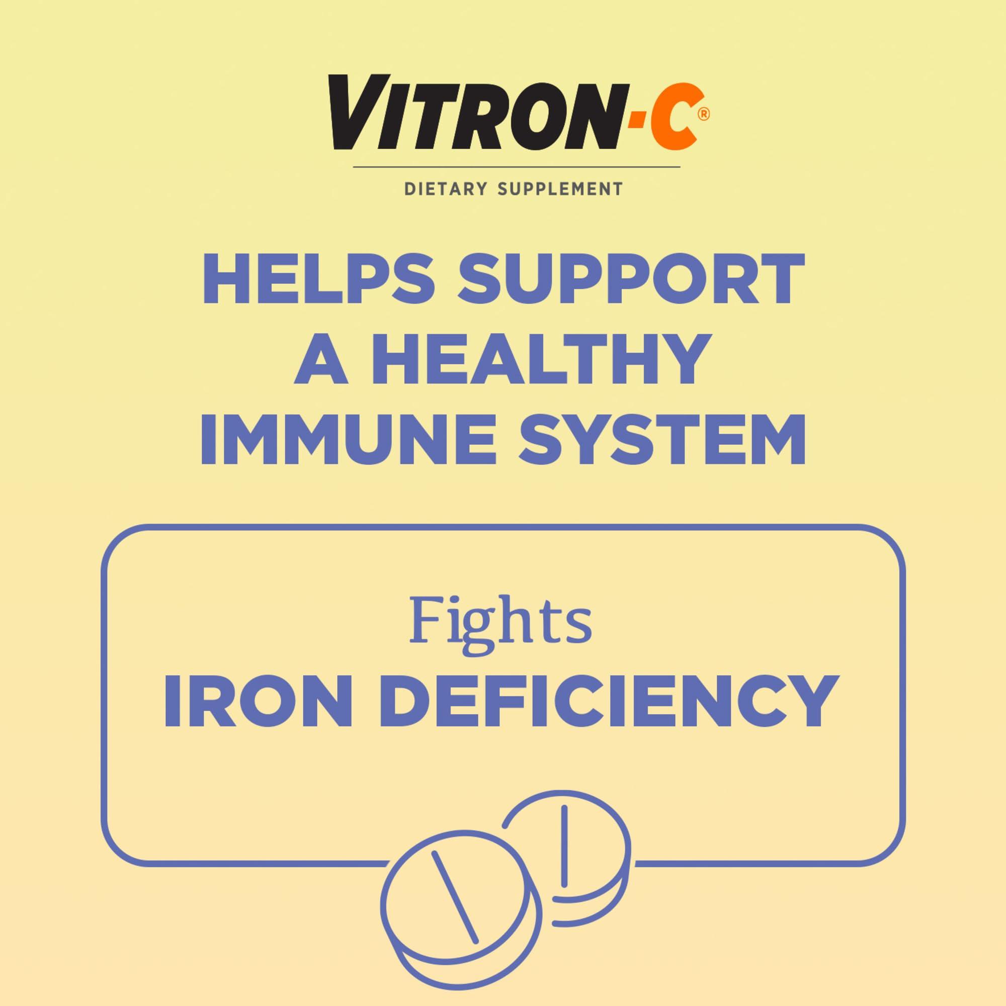 Vitron-C Vitron-C High Potency Iron Supplement, Immune Support, 125mg Vitamin C, 60 Count, Pack of 1