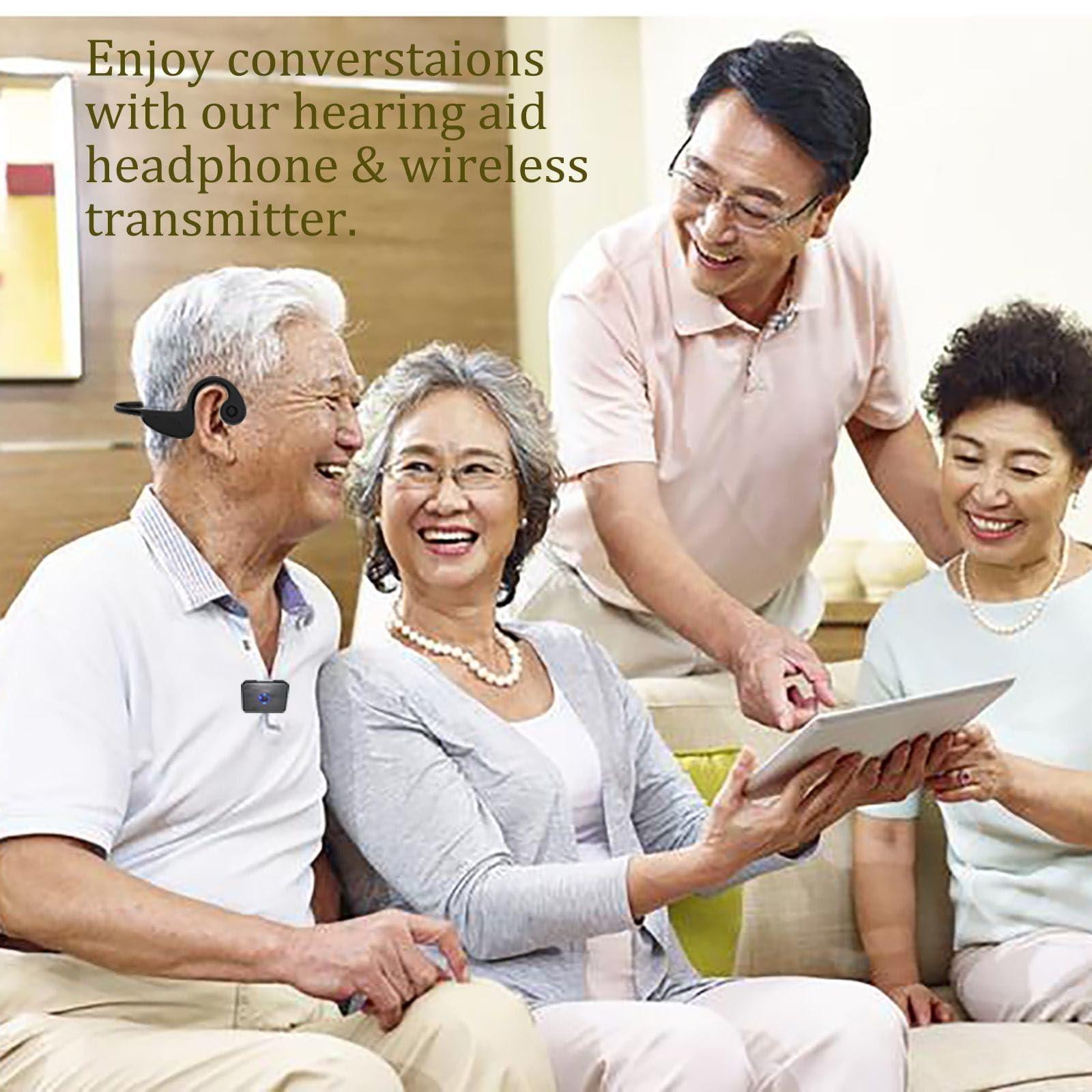 WLV-TECH eEAR-BC-BT-Tx-001 The FIRST Bone Conduction military grade, personal hearing amplifier with the latest Bluetooth 5.3 technology open ear headphones with Sound Transmitter