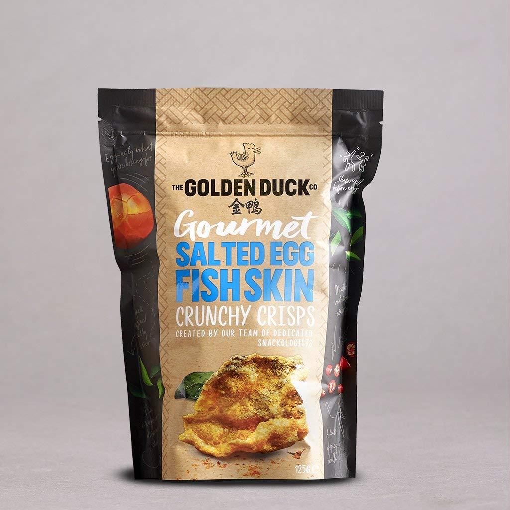 Golden Duck Golden Duck Salted Egg Fish Skin Crisps/ Potato Ridges/ Tempura (Salted Egg Fish Skin Crunchy Crisps 125g)