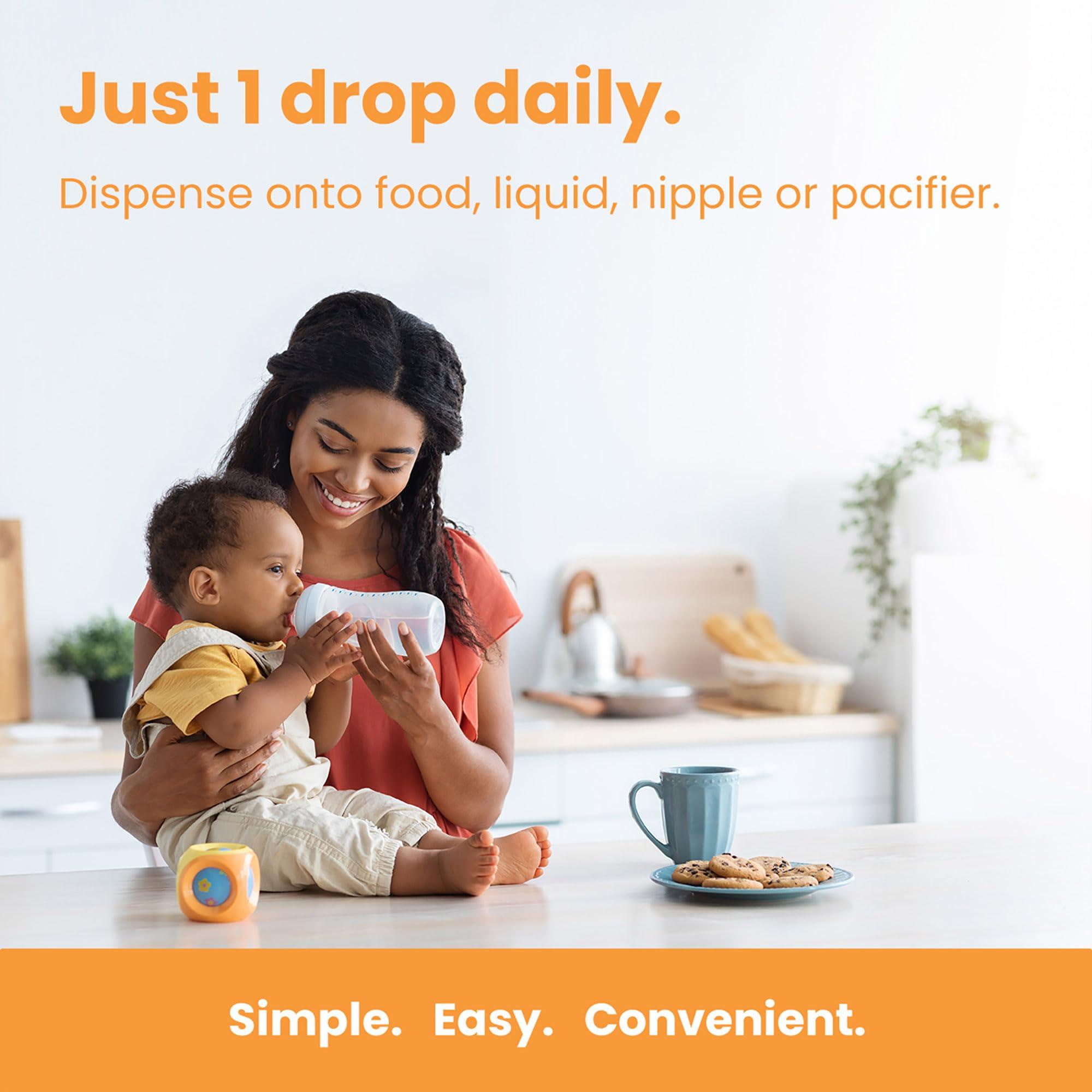 Mother\'s Promise Mother\'s Promise Organic Baby Vitamin D Drops | 100% Plant Based | Healthy Growth & Bone Development | Age Newborn+ | 180 Servings | Baby Vitamin D3 Liquid for Infants & Toddlers | 400 IU for Babies