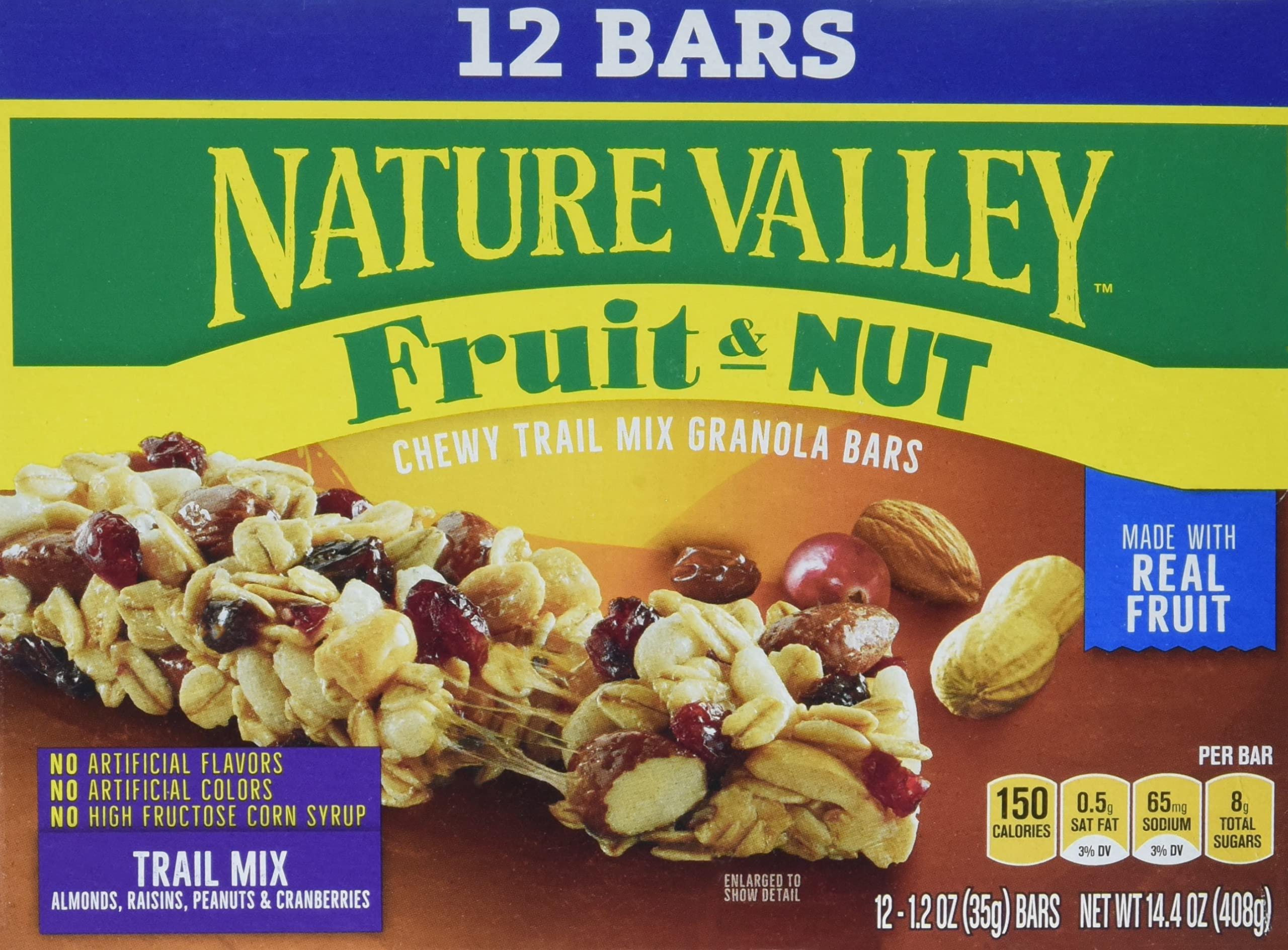 Nature Valley Nature Valley Chewy Fruit and Nut Granola Bars, Trail Mix Snack Bars, 12 ct, 14.4 OZ
