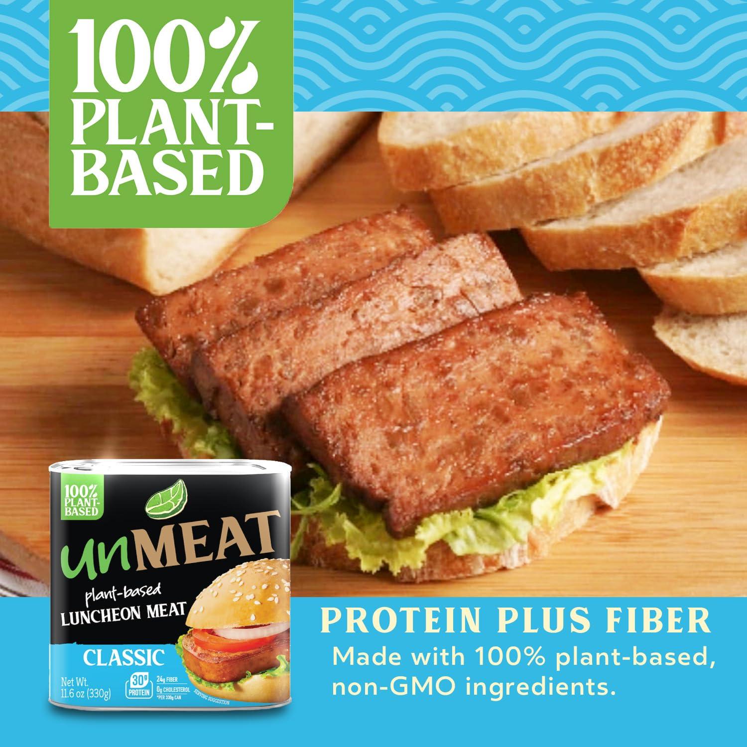 Unmeat unMEAT Plant Based Meat | Easy to Prepare Plant Based Protein | Vegan Meat with Less Calories, Luncheon Meat Style, 11.6 Oz (Pack of 1)