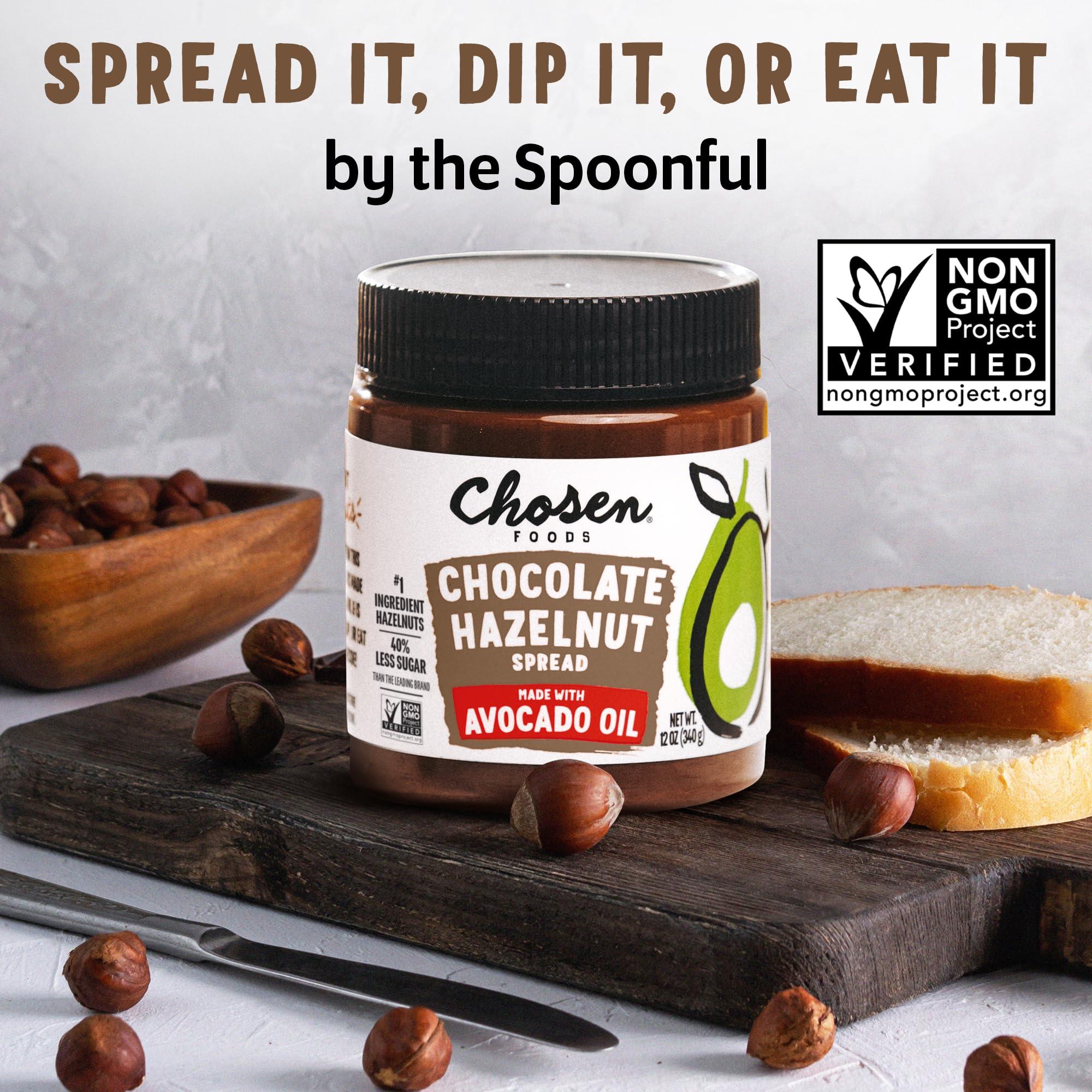 Chosen Foods Chosen Foods Chocolate Hazelnut Spread made with 100% Pure Avocado Oil 12 oz 2-Pack