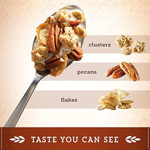 Post Great Grains Crunchy Pecan Cereal, Heart Healthy Cereal with Crunchy Pecans and Granola Clusters, Non-GMO Project Verified, 16 OZ Box (Pack of 4)
