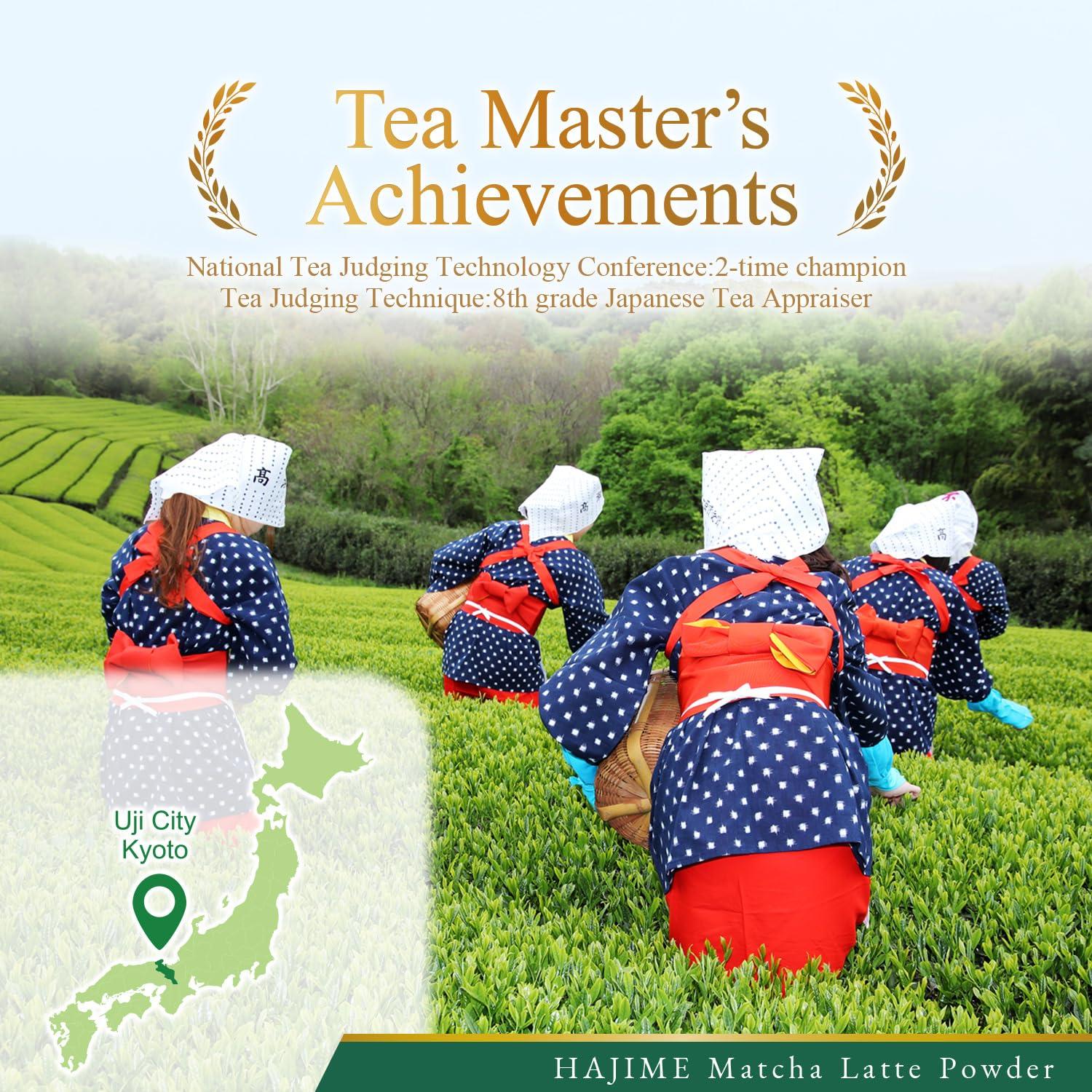 BJDesign BJDesign Matcha Latte Powder “HAJIME” Sweetened Matcha Green Tea Powder - Authentic Japanese Origin - Non MSG, Non GMO, Vegan, Gluten Free (5.3 Ounce)