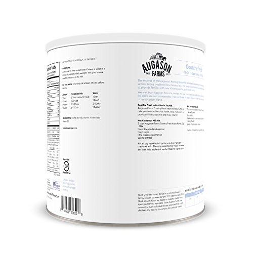 Augason Farms Augason Farms Country Fresh Instant Nonfat Dry Milk Can, Emergency Food Supply, Everyday Meals, 39 Servings