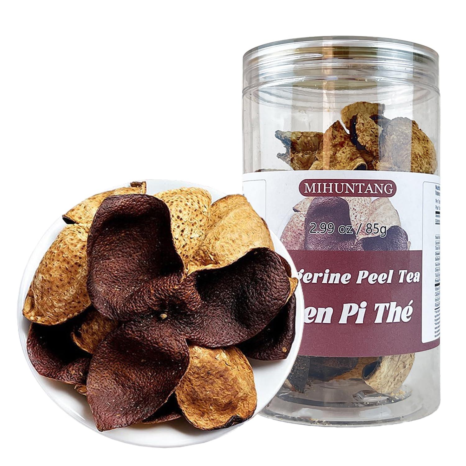 MIHUNTANG Dried Matured Mandarin Peel 3oz 10 Years Dried Citrus Peel Xinhui Tangerine or Orange Pi 85g