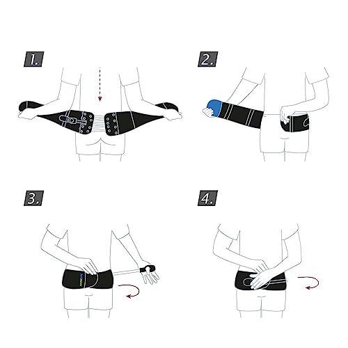 Actimove Actimove Sports Edition Back Brace for Men/ Women | Lumbar Supportwith Rigid Panel, Pressure Pads & Smart Easy-Closing-Pulley-System for Back Pain, Herniated Disc, Sciatica, Scoliosis | Black, X-Small/ Small