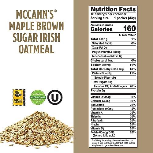 McCann's Irish Oatmeal McCann\'s Instant Irish Oatmeal, Maple & Brown Sugar, 10 Packets