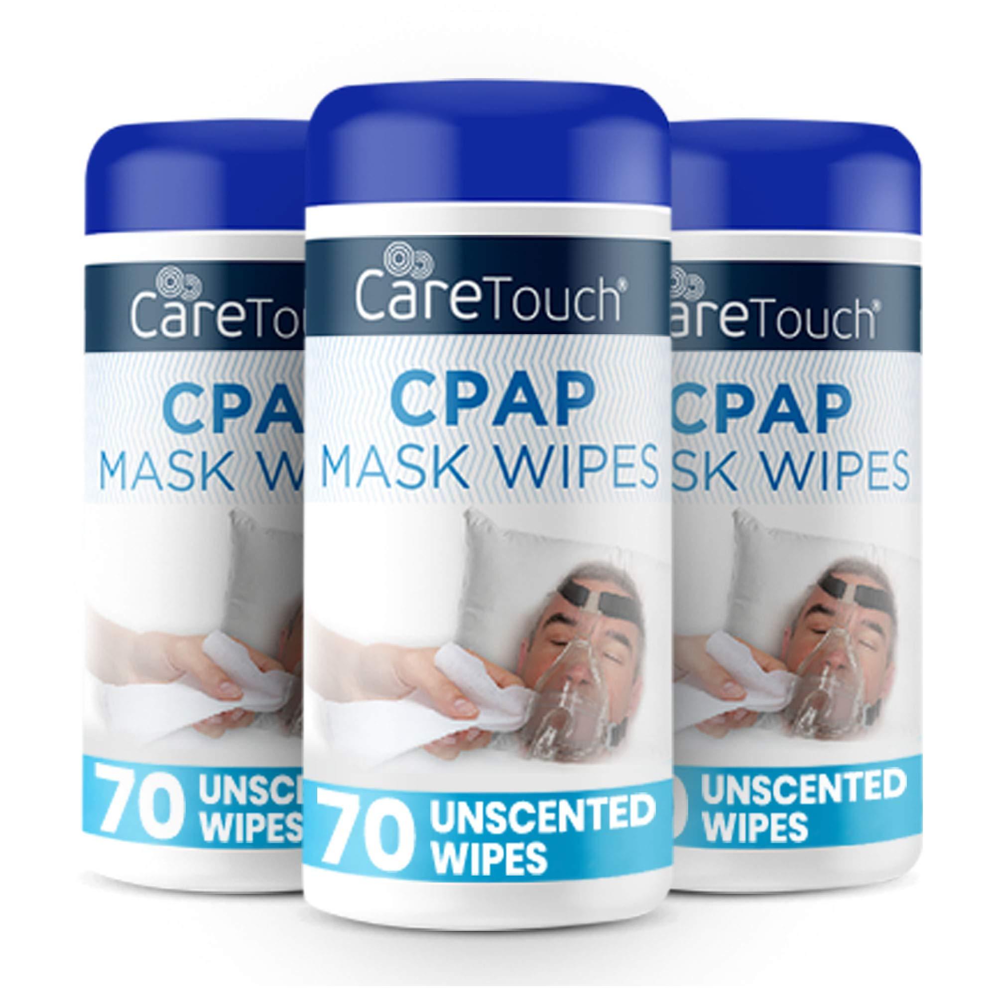 Care Touch Care Touch CPAP Wipes - Unscented | CPAP Cleaner | 3 Packs of 70 Unscented CPAP Mask Cleaning Wipes - 210 Total of CPAP Mask Wipes