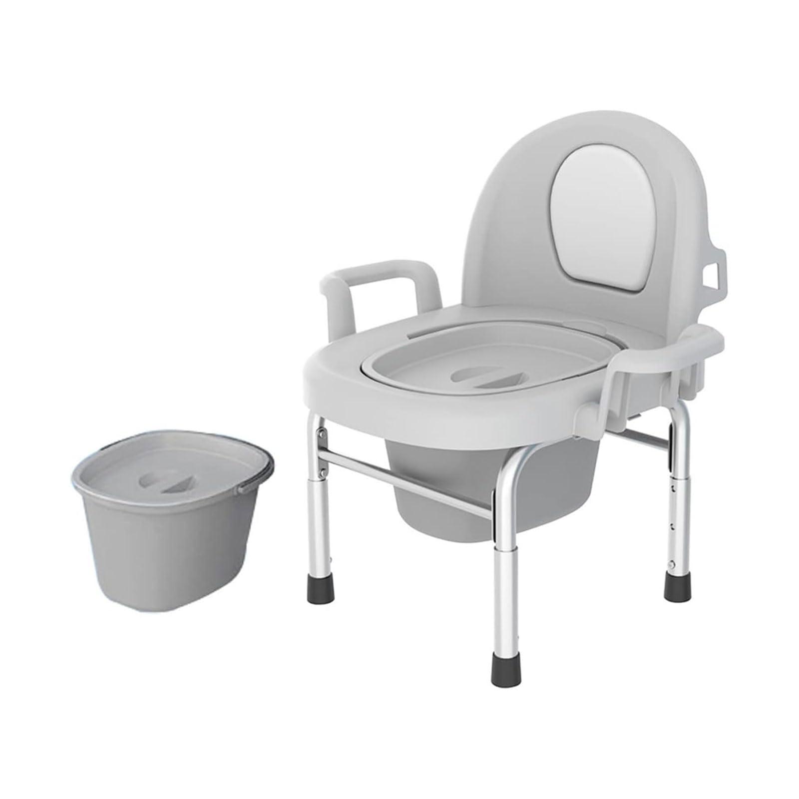 JITEM JITEM Bathroom Portable Bedside Commode Chair for Toilet Height Adjustable Adult Potty Chair Anti Slip and Anti Rollover Shower Stool for Home & Bedroom Use Home Use