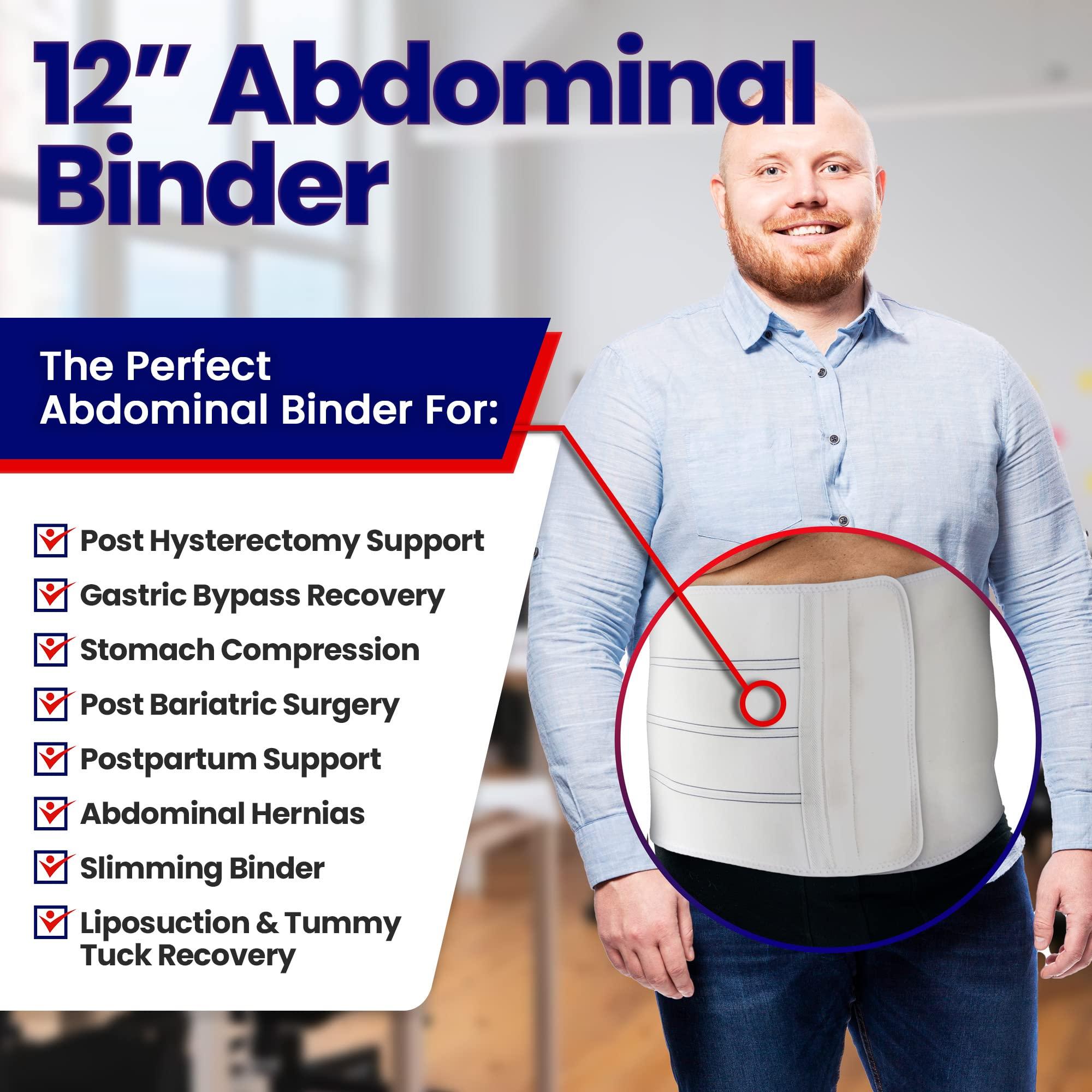 Abdominal Binder Post Surgery Tummy Tuck Postpartum Belly Band Wrap Post C Section Belly Binder Hysterectomy Stomach Compression Hernia Belt For Women Men Fajas Postparto Para Mujer MEDIUM