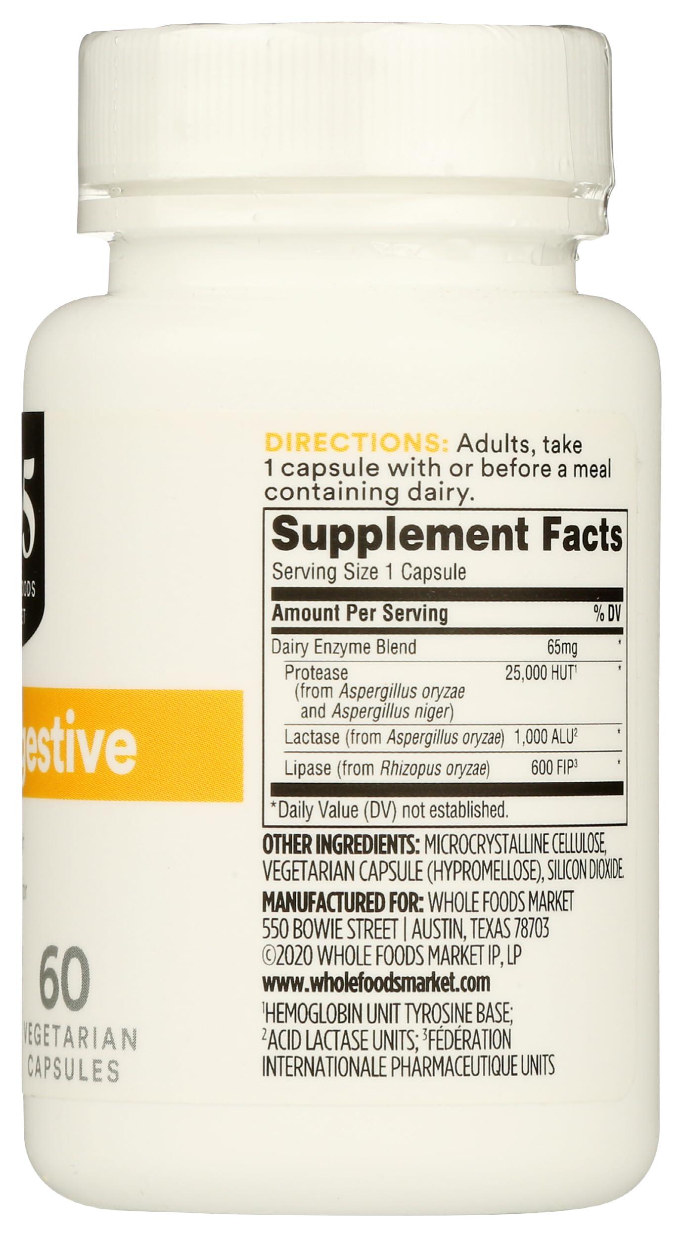 365 by Whole Foods Market 365 by Whole Foods Market, Dairy Digestive Enzymes, 60 Count