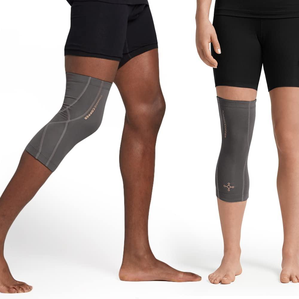 Tommie Copper Tommie Copper Performance Compression Knee Sleeve l Knee Brace for Joint Support l Men and Women, Slate Grey - 3X-Large