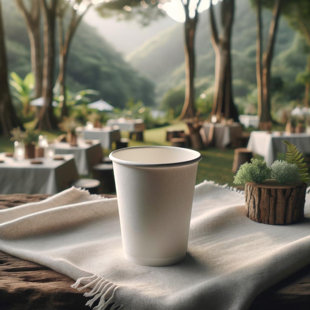 Lakesstory 50 Pack 9 oz Coffee Paper Cups 9oz White Disposable Coffee Cups Drinking Cups for Cold/Hot Beverages Drinks Chocolate Lemonade Wine Hot Coffee Togo Cups Tea & Water Cups for Home Office Stores Cafes