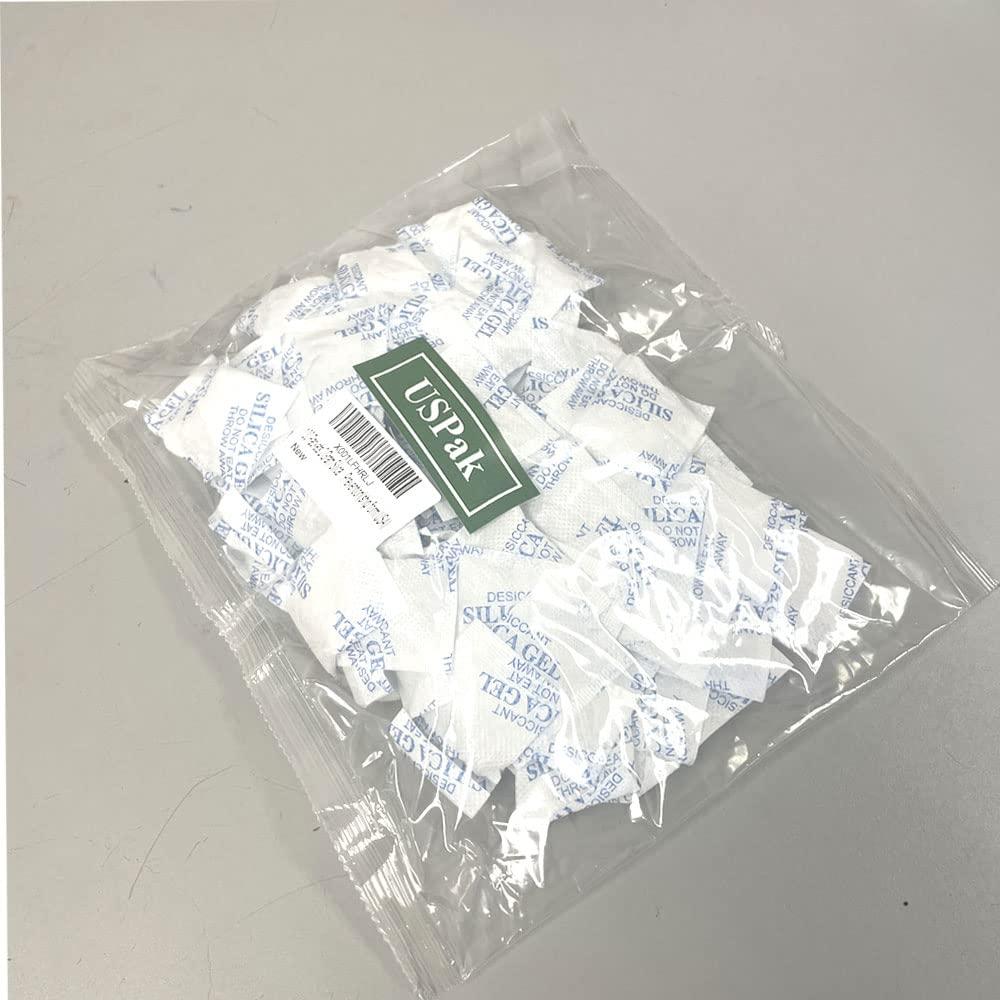 USPak USPak Deisscant Packs 2 Gram 100 Packets Silica Gel Drying Agent Moisture Absorbers Dehumidifiers for Storage