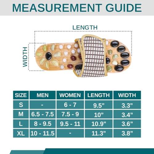 Comfecto Acupressure Massage Slippers with Earth Stone (Men 8-9.5/Women 9.5-11)