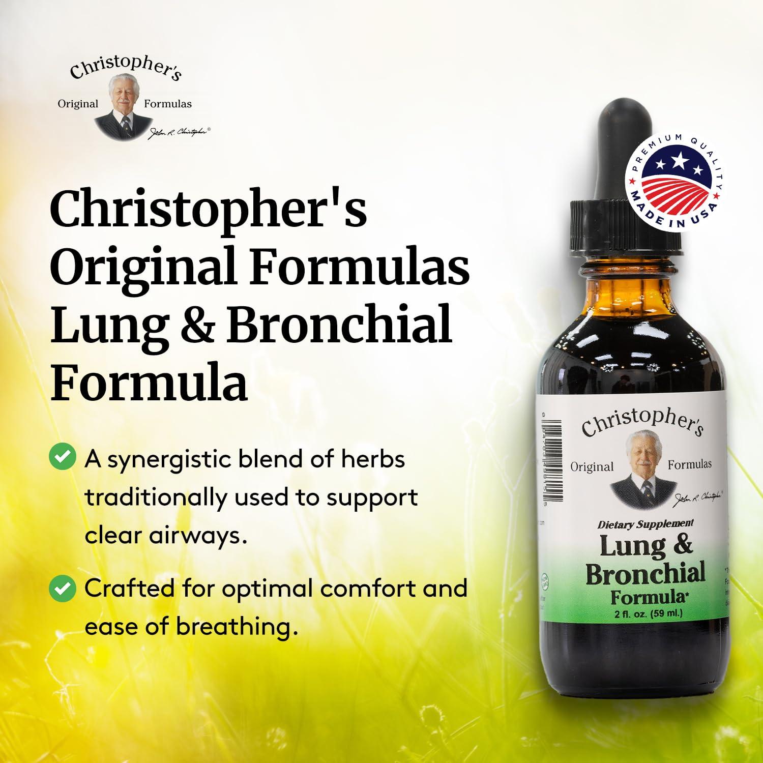 Christopher's Original Formulas Christopher's Original Formulas Lung Plus Bronchial Supplement, 2 Fluid Ounce