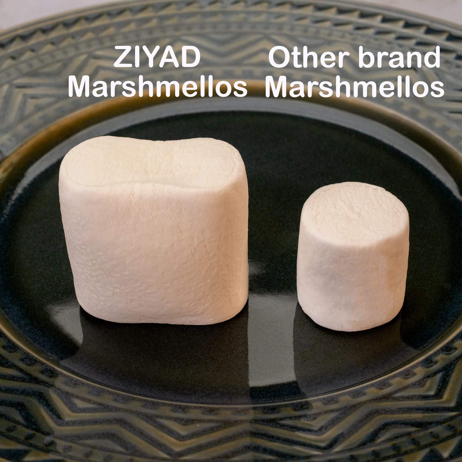 Ziyad Ziyad Gourmet Halal Giant Marshmallows in Jumbo Bag, Delicious Sweet Treat, Pork-Free, Egg-Free, Dairy-Free, Gluten-Free, Perfect for Holidays and Smores! 25oz