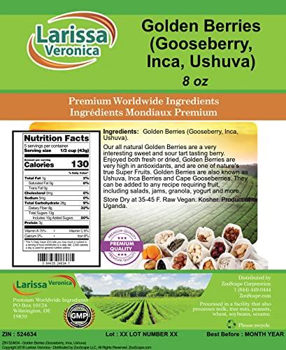 Larissa Veronica Golden Berries (Gooseberry, Inca, Ushuva) (8 oz, ZIN: 524634) - 2 Pack