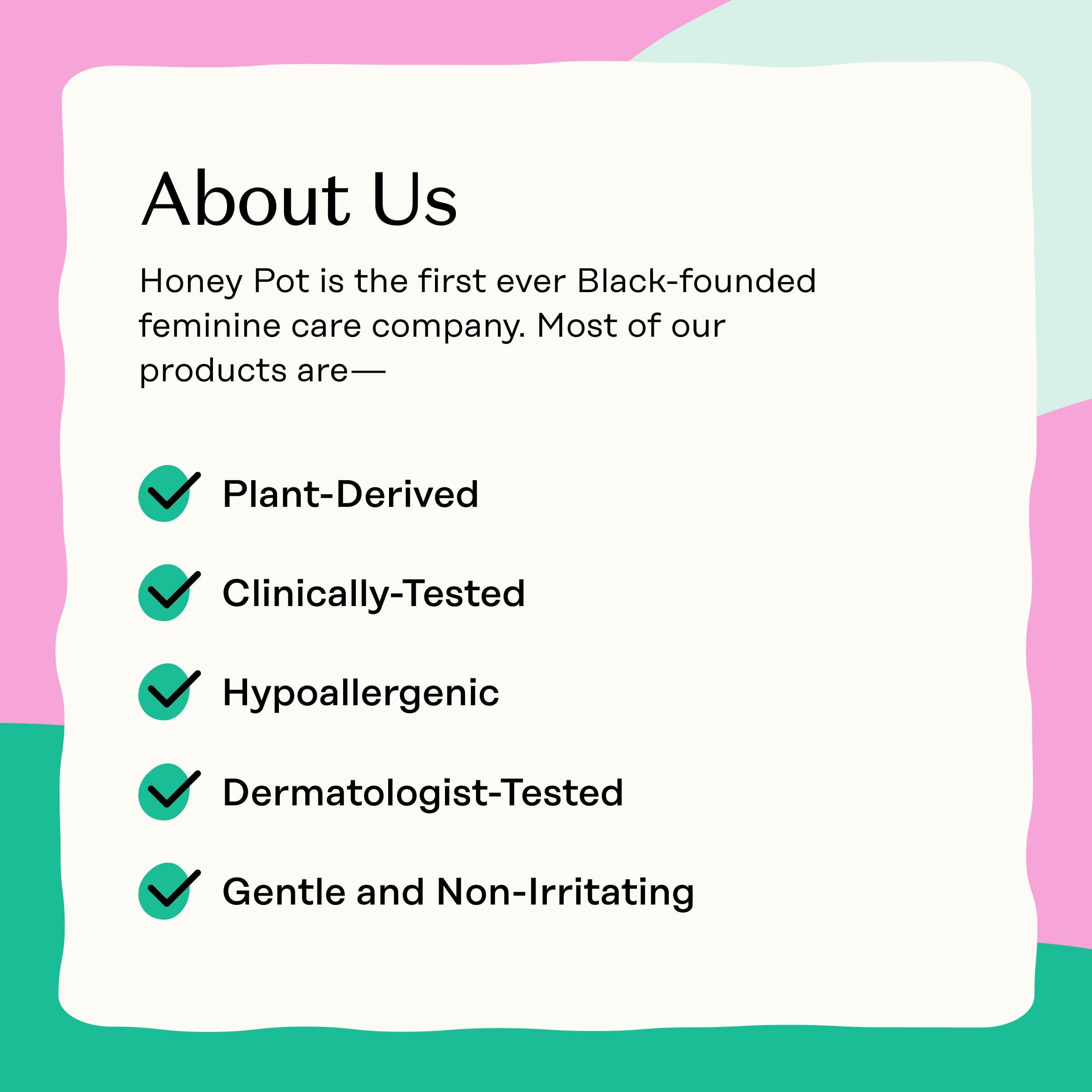 The Honey Pot Company The Honey Pot Company - 64ct - Herbal Sanitary Pads for Women - Heavy Flow Overnight w/Wings - Infused w/Essential Oils for Cooling Effect & Organic Cotton Cover - Feminine Care - FSA & HSA