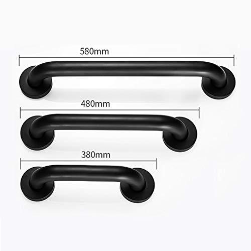 TenNuoDa Grab Bar Bathroom Safety Hand Rail Black 23 Inch Stainless Steel -safe Grip Handles - Restroom Handicap Handle Assist Pole - Decorative Grab Bars for Bathtubs and Showers for Bath Shower Toilet