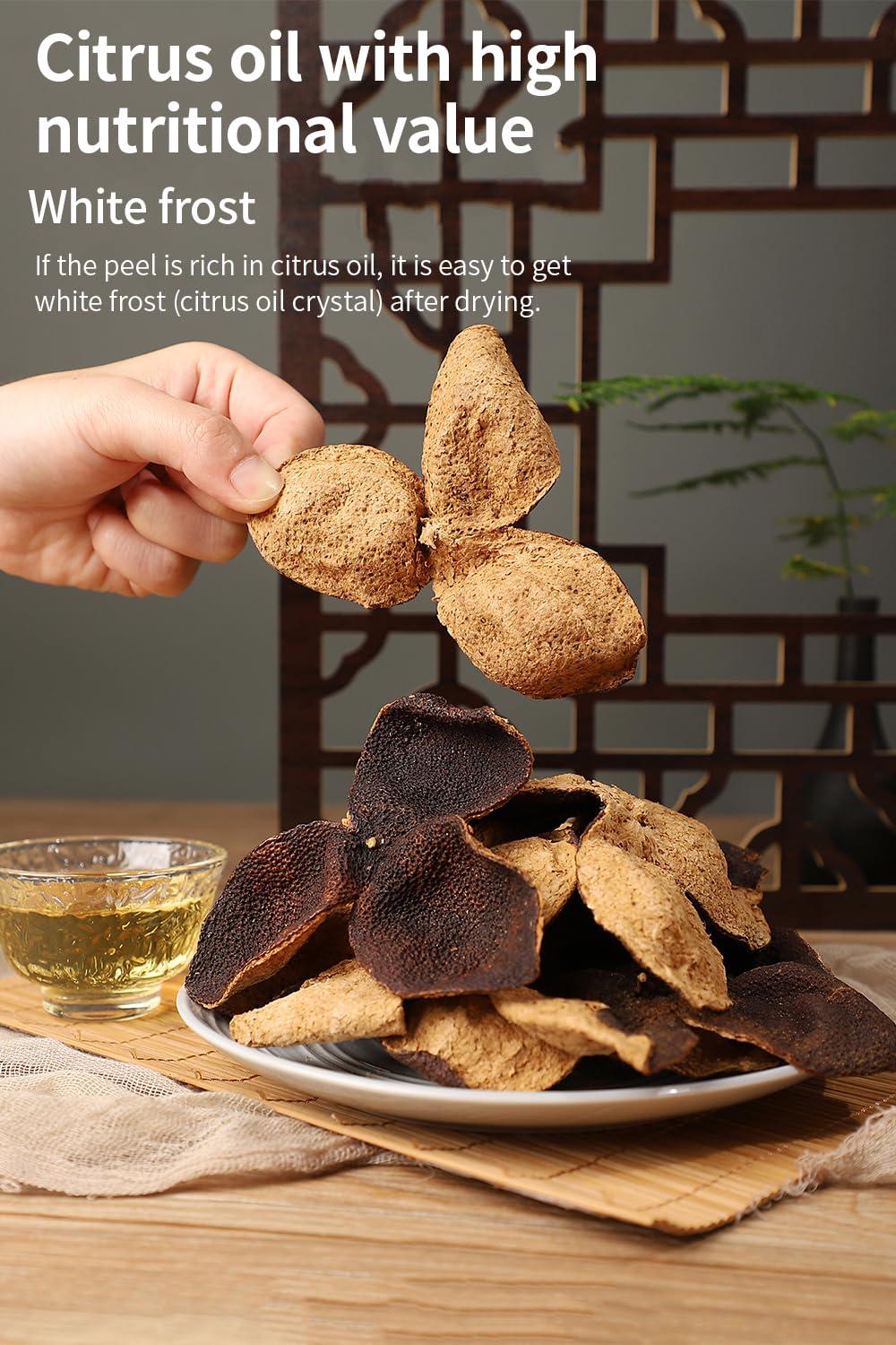 hee creek Hee Creek Dried tangerine peel Matured Mandarin Peel chen pi 2.12oz/60g Dried Citrus Peel Xinhui Tangerine Orange peel