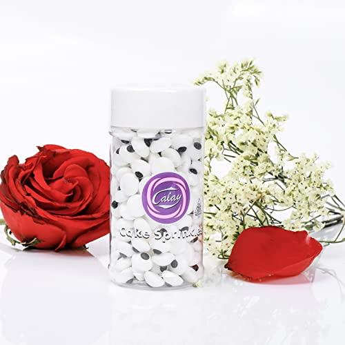 EPHVODI Candy Eyes for Decorating 7mm 1cm Edible Eyes for Cupcakes Cake Eyeballs Edible Googly Eyes Dessert Sprinkles Halloween Christmas Cupcakes Decoration