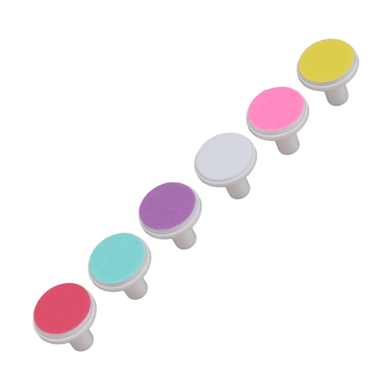 TIKATARER Baby Nail File Replacement Heads, 6pcs Baby Nail Trimmer Electric Replacement Pads Electric Baby Nail File Professional Electric Nail File Grinding Heads Accessory