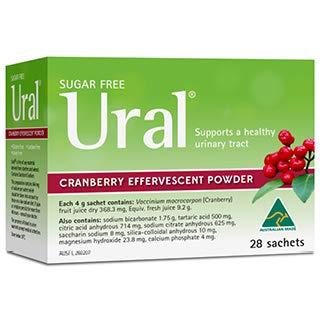 Ural Ural Cranberry Effervescent Powder 4G * 28 Sachets Urinary Alkalinizer Cystitis Relief