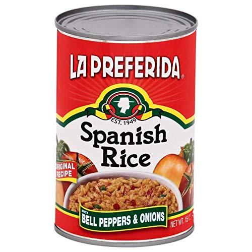 LA PREFERIDA La Preferida Canned Spanish Rice - Quick & Easy, Robust Sauce of Tomatoes, Bell Pepper and Onion. Vegan, Natural ingredients, 15 oz (Pack of 12)