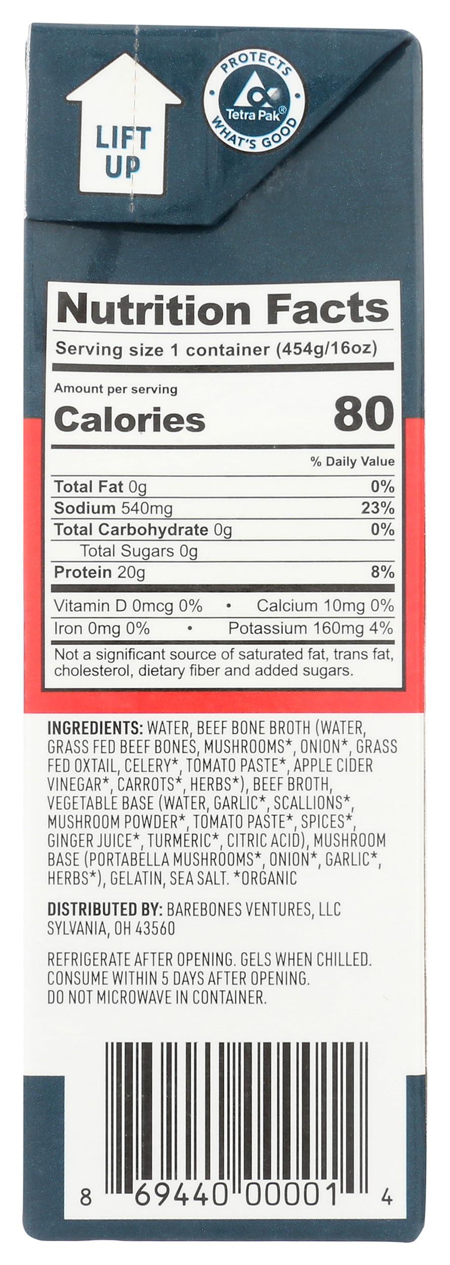 Bare Bones Bare Bones, Beef Bone Broth Classic, 16 Ounce