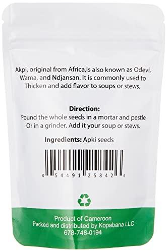 KOPABANA KOPABANA Organic Akpi Seeds | Djansang Spice | Odevi | Wama | 4oz