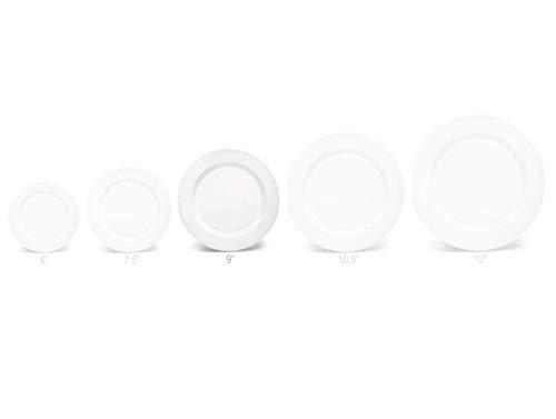 OCCASIONS FINEST PLASTIC TABLEWARE " OCCASIONS " 40 Plates Pack, Heavyweight Disposable Wedding Party Plastic Plates (9'' Luncheon Plate, Plain White)