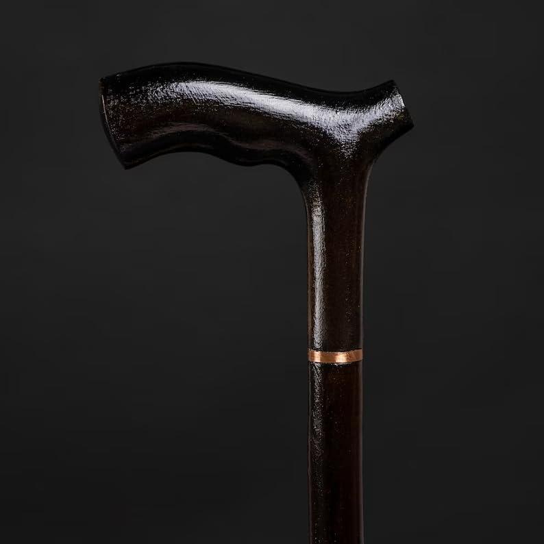 SHAIMPERIAL SHAIMPERIAL Handmade Ergonomic Wooden Walking Cane for Men and Women Fancy Gift Classic Derby Walking Handmade Exotic Wood Walking Cane Vintage Walking Cane Gift for Christmas,